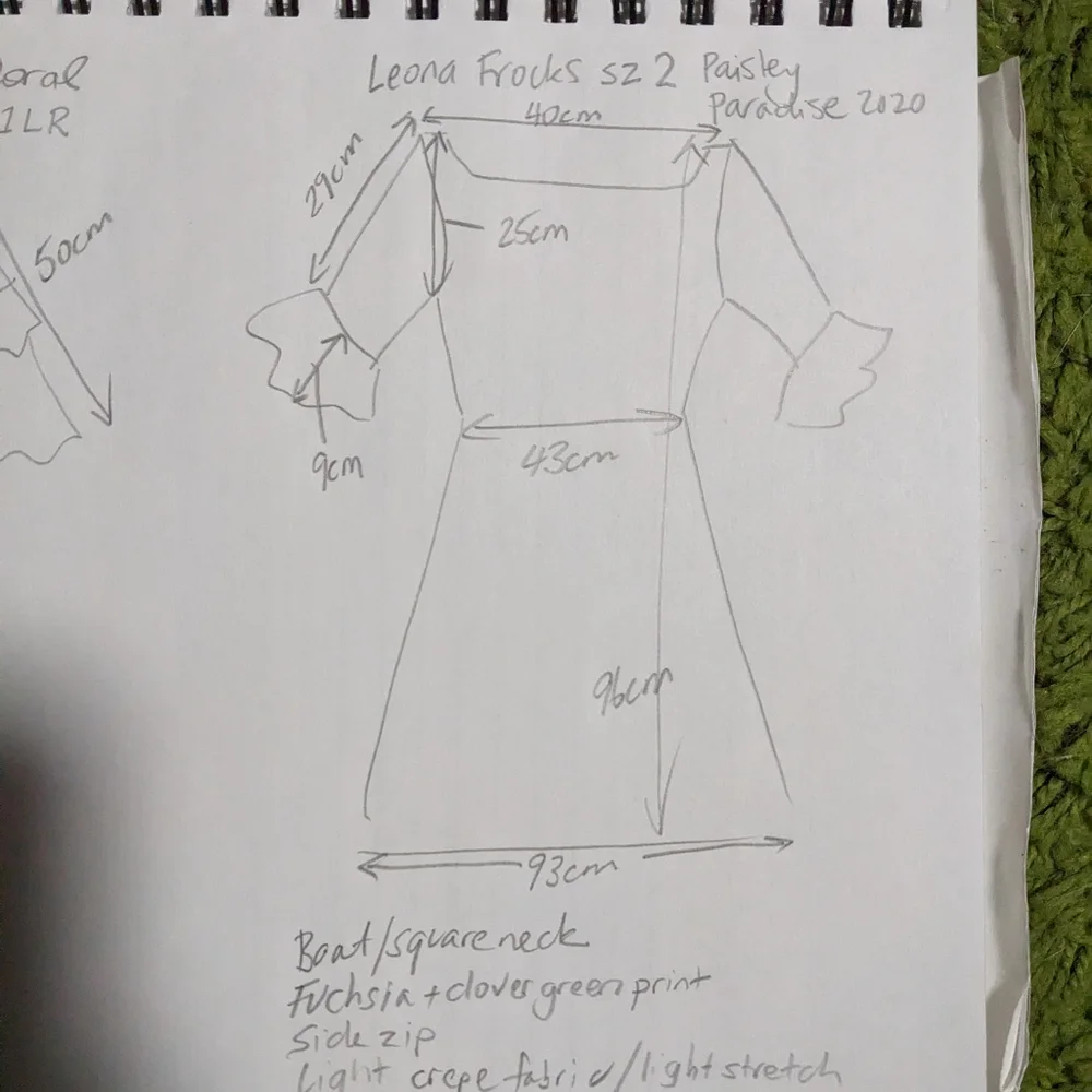 2/12 Leona Edmiston Frocks paisley dress - Picture 5 of 6